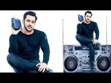 Salman Khan Posing With A Radio To Promote  His First Song From Tubelight