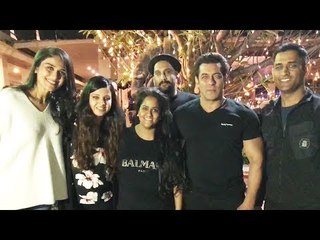Salman Khan Poses With Arpita Khan Sharma and MS Dhoni