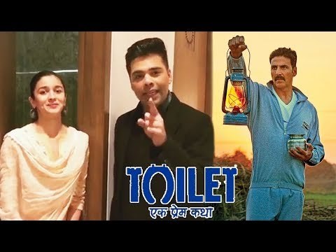 Alia Bhatt & Karan Johar PROMOTES Akshay's Toilet Ek Prem Katha