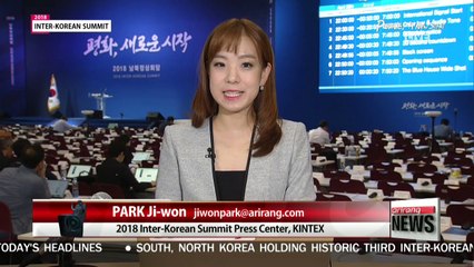 Reporters and press members prepare for covering historic inter-Korean summit at the Main Press Center