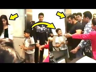 Katrina Kaif IGNORES But Salman Khan Gives Autograph To CUTE Little FAN At Airport