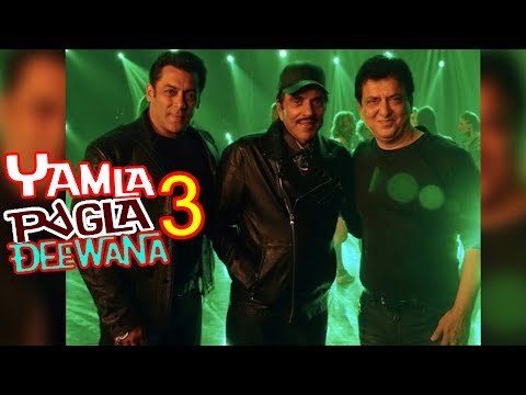 Salman Khan With Dharmendra On Yamla Pagla Deewana 3 Sets