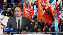 Los sindicatos del sector público protestan contra la reforma laboral de Macron