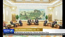 El Secretario de Estado Rex Tillerson abandona China
