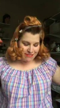 Summer updo with Pin Up Curl hair - Pin Updo Curly Hair Tutorial