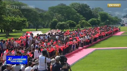 Presidente chino Xi Jinping asiste a la inspección militar de la Guarnición en Hong Kong