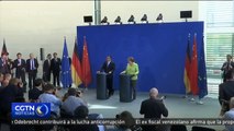 Li Keqiang y Ángela Merkel realizan rueda de prensa conjunta