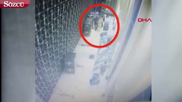 Dev led ekran panellerinin devrilme anı kamerada