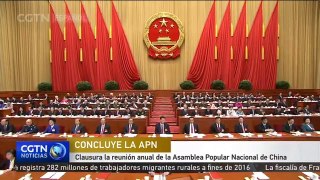 Clausura la reunión anual de la Asamblea Popular Nacional de China