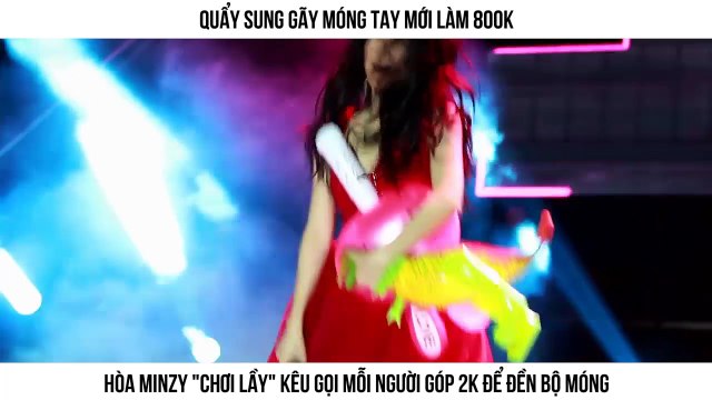 Quẩy sung gãy móng tay mới làm 800k, Hòa Minzy chơi lầy kêu gọi mỗi người góp 2k để đền bộ móng