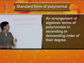 Polynomial in Standard form