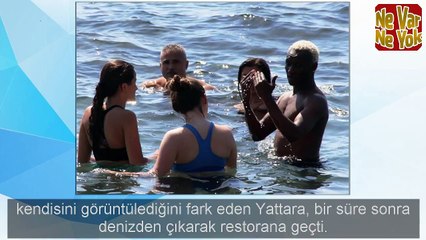 Yattara denizde çocuklar gibi eğlendi!