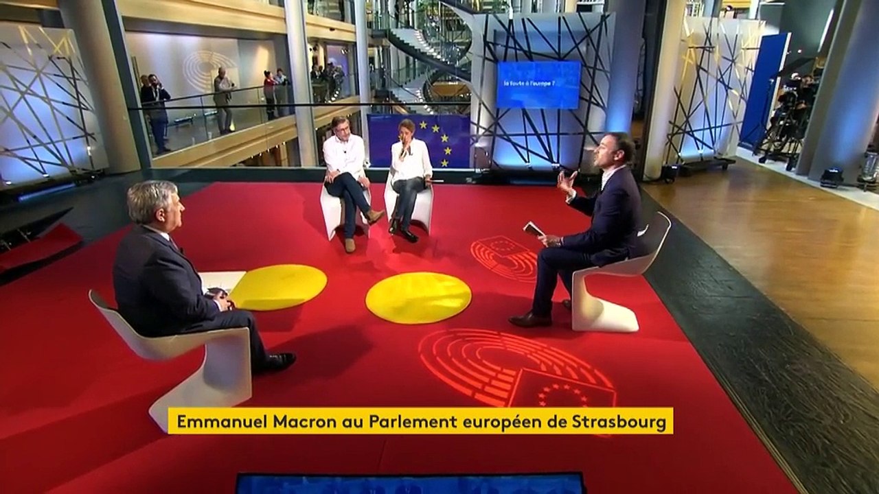 La bande de « la faute à l’Europe ? », réunie exceptionnellement à Strasbourg, à l’occasion de la visite d’Emmanuel Macron, a reçu Antonio Tajani, président du Parlement européen.
