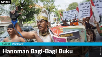 #1MENIT | Hanoman Bagi-Bagi Buku