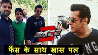 Salman Makes FAN Happy On RACE 3 Sets - Clicks With Him