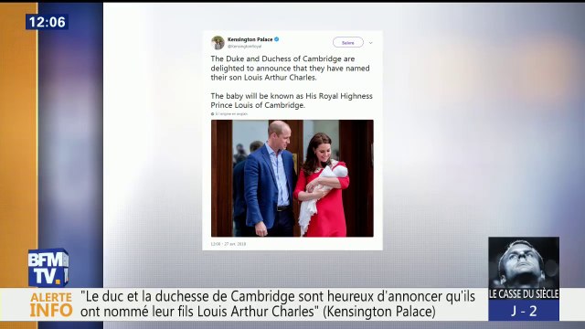 Louis Arthur Charles, à qui font références les prénoms du royal baby ?