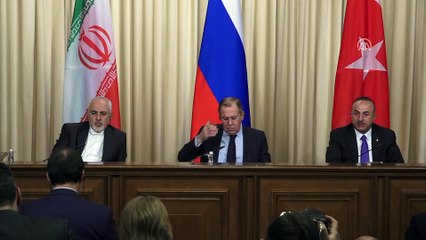 Üçlü Dışişleri Bakanları toplantısı - Mevlüt Çavuşoğlu (2) - MOSKOVA