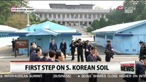 North Korean leader steps foot on South Korean soil for first time