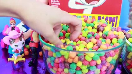 Surprise Toys In Cereal Boxes Find Frozen Baby Elsa + Anna