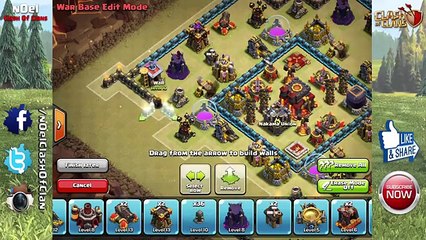 Clash Of Clans: TH10 | BEST Clan War / Trophy Base Layout (with Defence Replays) - Cube 10