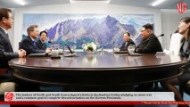 Good News! Kim and Moon Shake Hands And Smile
