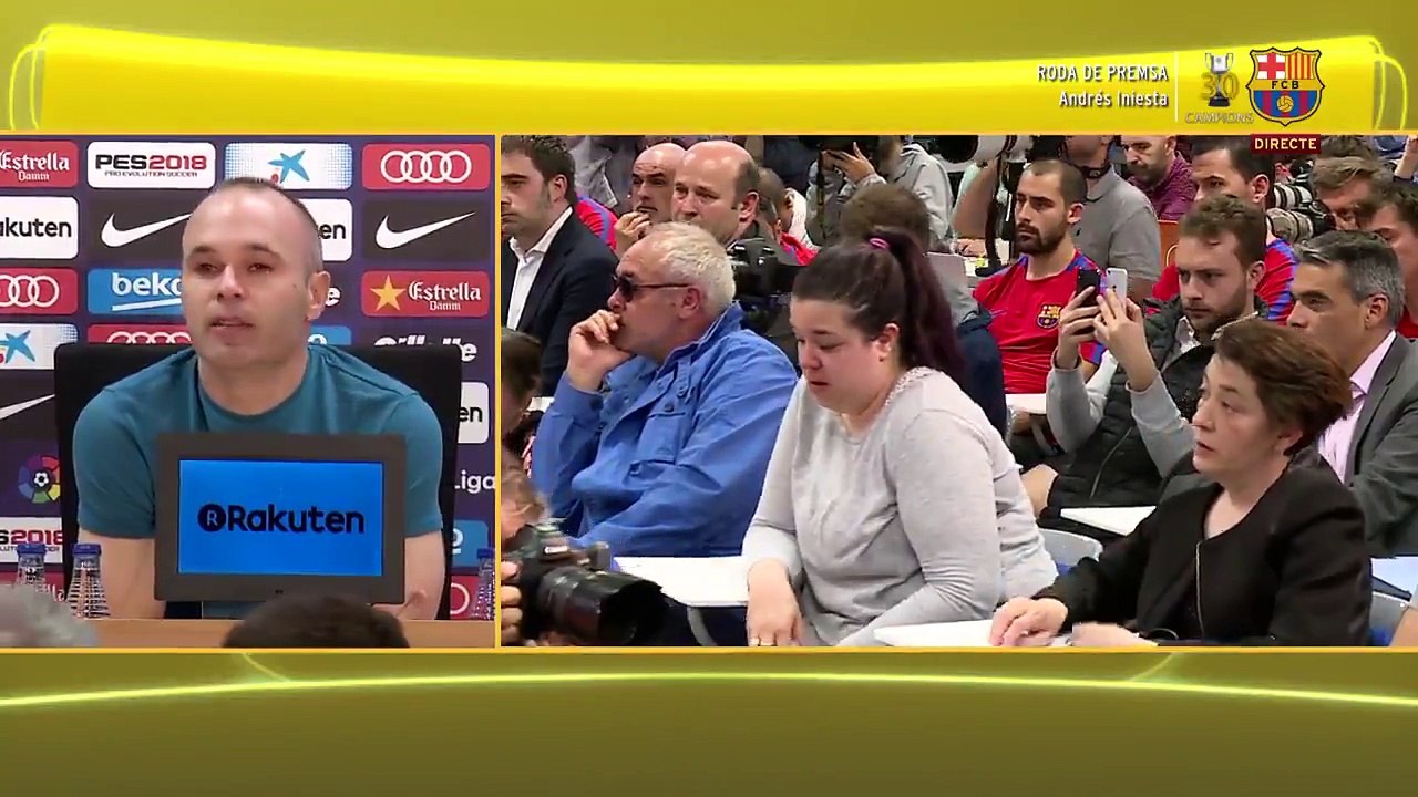 Iniesta em lágrimas anuncia saída do FC Barcelona (Vídeo)