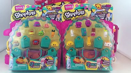 SHOPKINS Season 3 Unboxing Opening Polished Pearl Shopkin Review of 12 Packs Sneak Peek!