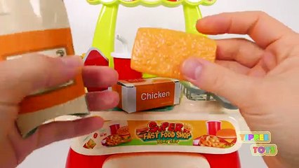 Hamburger and Ice Cream Play Food!! Fast Food Playset for Kids