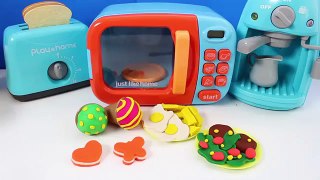 Play@Home Microwave Oven Toy Review - How To Make Play Doh Food