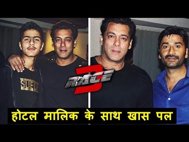 Salman Khan With Sonmarg Resort Owner's Son Eihaal - RACE 3