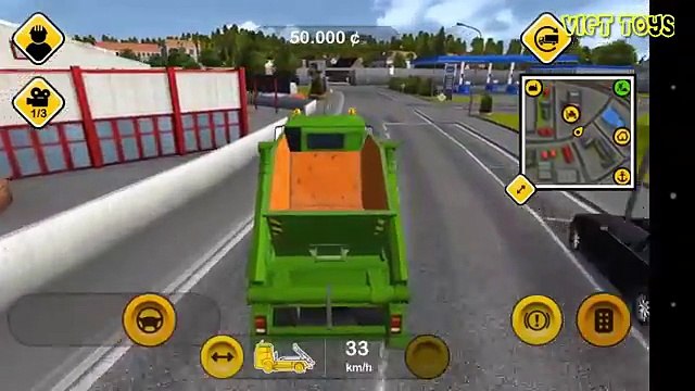 Trò Chơi Bác Công Nhân Lái Xe Ô tô Và Máy Xúc Excavator toy for kids P1