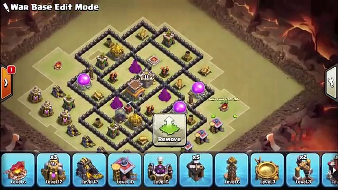 افضل تصميم بيت لفل 8 للحرب ضد المسح * عرض هجمات & بناء سريع coc th8 war base ante 3 srar