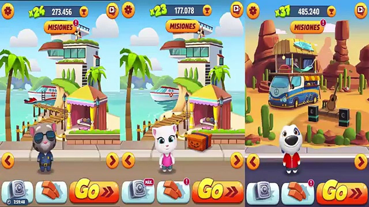 Talking Tom, Angela y Hank Corren a por el Oro a la vez!!.