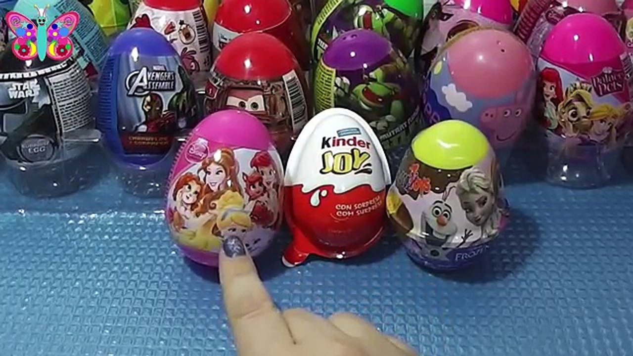 huevos sorpresa en español, huevo sorpresa de Frozen, de princesas de disney y huevo kinder joy