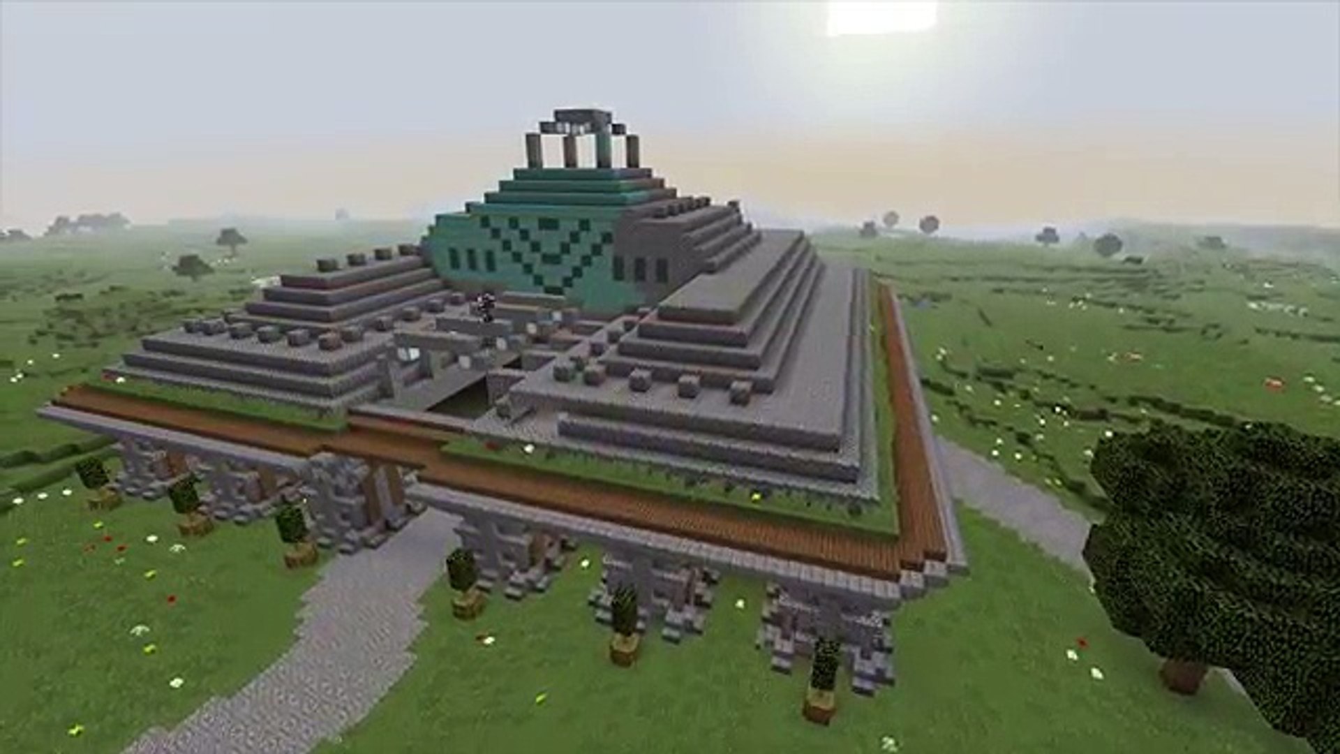 Minecraft Transformation Ocean Monument To Land Monument Video Dailymotion