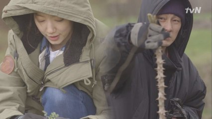 눈보라를 헤치고 봄나물 캐는 소지섭&박신혜