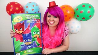 Coloring Gekko PJ Masks GIANT Coloring Book Page Crayola Crayons | KiMMi THE CLOWN