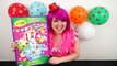 Coloring Shopkins Kooky Cookie & Lippy Lips GIANT Coloring Book Page Crayons | KiMMi THE CLOWN