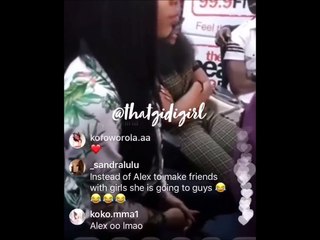 BB Naija Finalists: Nina and Alex quarrel on live radio.