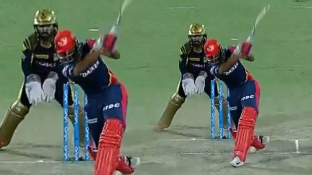 IPL 2018 KKR Vs DD: Shreyas Iyer hits SIX, ball flies outside stadium | वनइंडिया हिंदी
