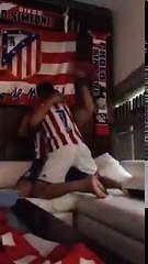 Así celebraron los hijos del Cholo el gol de Griezmann
