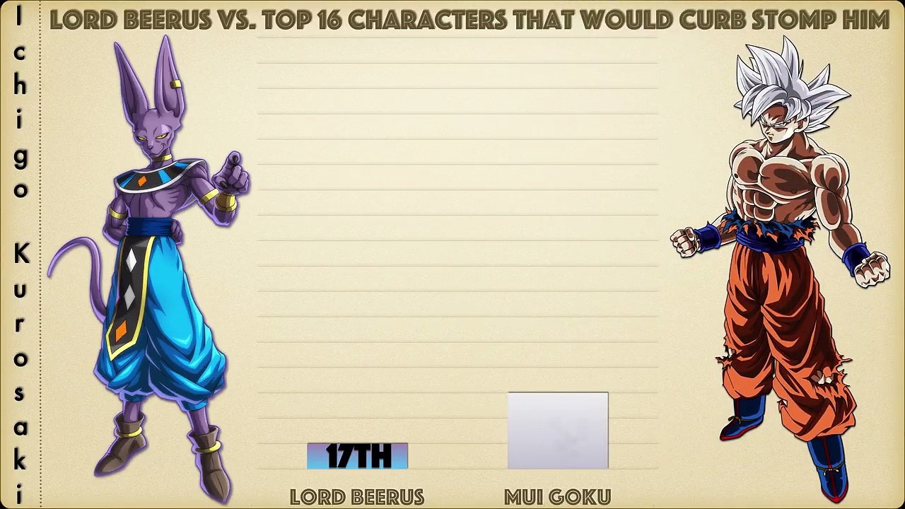 Lord_Beerus_vs. Top_16_Characters