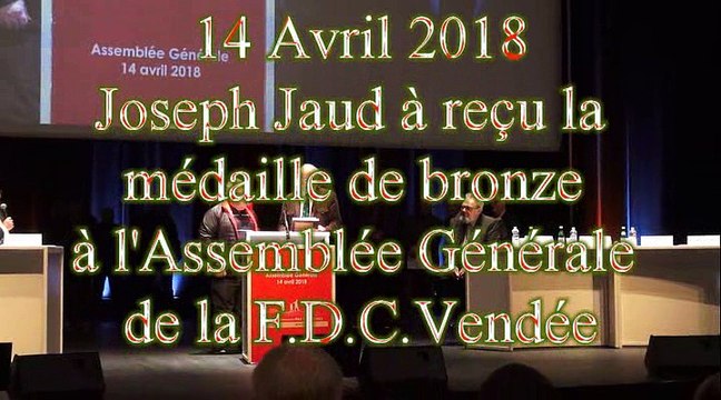 Joseph Jaud a reçu la médaille de bronze de la Fédération Départementale des Chasseurs