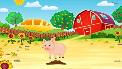 Danny Dinosaur Learn Animals: Cow & Pig - Cartoons for Kids Babies