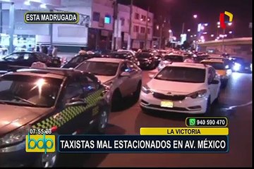 La Victoria: taxistas se apoderan de la pista en avenida México