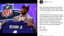 Odell Beckham Jr PREDICTED NY Giants Draft Pick Hours Before The Draft on Instagram!