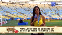María José Flores se solidariza con su colega María Fernanda Mora