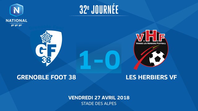 J32 : Grenoble Foot 38 - V Les Herbiers F (1-0), Le résumé