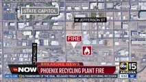 Phoenix fire crews battle recycling plant fire