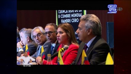 Presidente Moreno estuvo en feria "Hambre Cero" y realizó declaraciones sobre políticas de estado